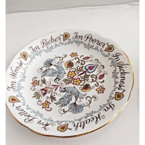 Paragon Warranted Wedding Anniversary Teacup and Saucer For Better, For Worse - Picture 9 of 13